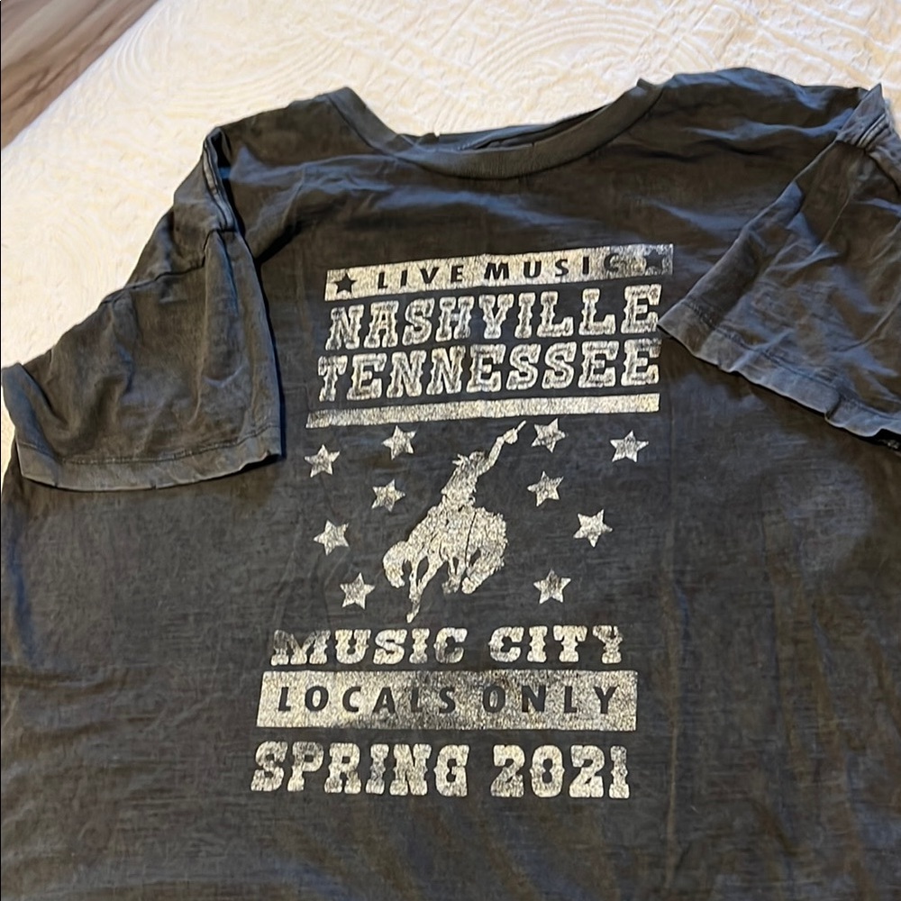 Aerie Nashville Music City Graphic Tee - Gray